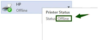 HP Printer is offline due to “Use Printer Offline” mode