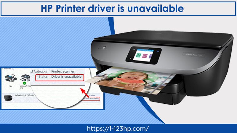 HP Printer driver unavailable