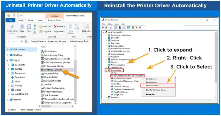 Uninstall and Reinstall the Printer Driver Automatically